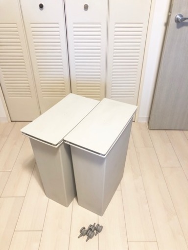終了 無印45lゴミ箱2点 キャスター1セット 4個 まとめ売り Sumissi 江東の生活雑貨の中古あげます 譲ります ジモティーで不用品の処分