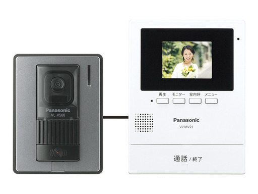☆パナソニック Panasonic VL-SV21X テレビドアホン 電源直結式◆来訪者をあとから確認できる自動録画機能搭載