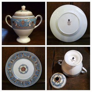 Wedgwood ボーンチャイナ フロレンティーン ターコイズ コレクション