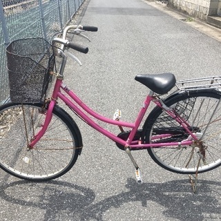 値下げ 中古自転車 ピンク