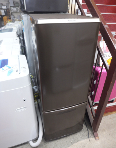 札幌 パナソニック 168L 2ドア冷蔵庫 2013年製 NR-B175W-T Panasonic ブラウン 茶 100Lクラス