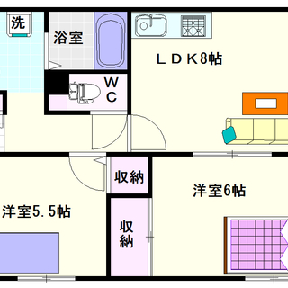 【ファミーユ桜川】1号タイプ！2ＬＤＫタイプ！宅配ＢＯＸ付きで再...