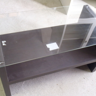 ガラス　テーブル　二段式　
