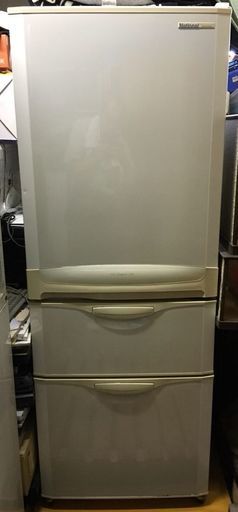 National ナショナル 3ドア 冷凍冷蔵庫 320L NR-C321M-SH 2002年製 一部破損