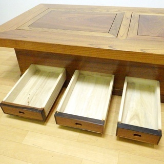 7/5無垢 けやき/ケヤキ/欅材 長火鉢 四尺 和家具 囲炉裏 座敷机 座卓　/SR2