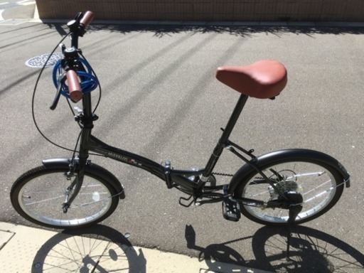 折りたたみ自転車 20インチ 6変 黒