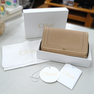 Chloe クロエ パラティ 長財布 レディース ベージュ系 ☆...