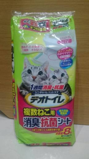 超激安　ユニ・チャーム ペット 　デオトイレ [1週間消臭 抗菌デオトイレ 複数ねこ用消臭 抗菌シート 8枚]