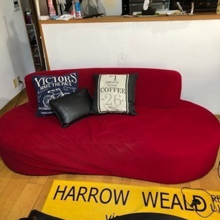 ナフコで購入 赤のソファー