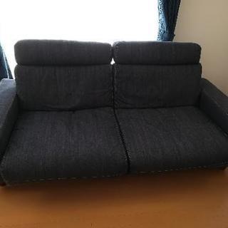 送料込】無印ソファ2.5シーター ウレタンワイドアーム カバー付 ソファ