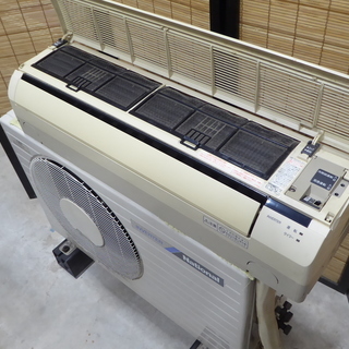取付込!1ヶ月保証! 完全分解清掃済み!8畳~ National CS-K28K-W 冷暖房エアコン 2.8Kw 4