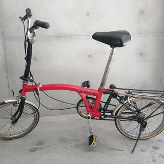 ■Brompton(ブロンプトン)■折りたたみ自転車_赤_メンテ要