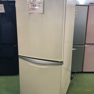 ナショナル 2ドア冷蔵庫 NR-B143J 2008年製 中古品
