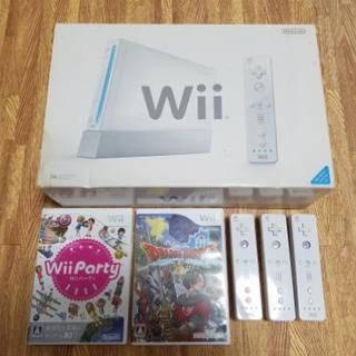 Wii本体 ＋ リモコン３つ ＋ Wii Party ＋ ドラクエX