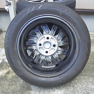 トヨタ 純正 ルーミーに軽用サイズ155/65Ｒ14でツライチ仕様！純正ナット付属