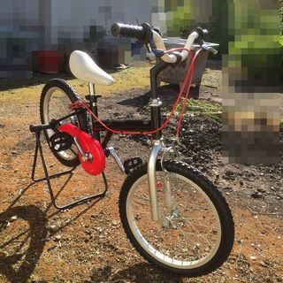 カスタム自転車 18インチ 黒赤 おしゃれ自転車 子供サイズ マ...
