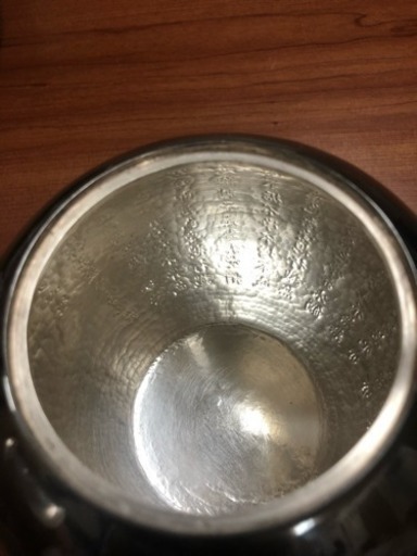最終値下げ❗️純銀保証 玉環 般若心経文彫刻 口打出 純銀瓶 純銀刻印 530g