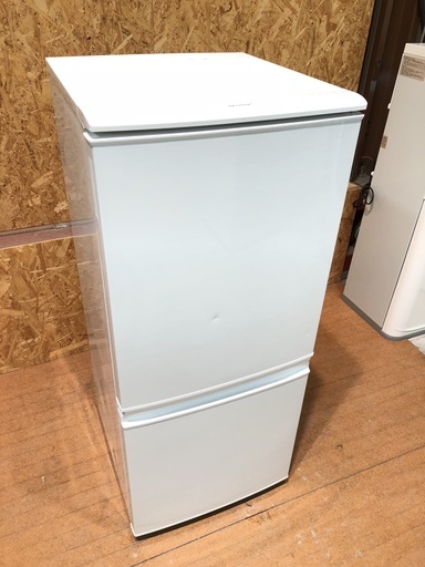円高還元 SHARP 初期動作保証あり クリーニング済 冷凍冷蔵庫 2ドア 137L SJ-14W シャープ 冷蔵庫