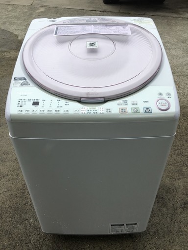☆お買い得 高圧洗浄ずみ SHARP シャープ ES-T72E9 7kg 3.5kg 洗濯乾燥機 2013年☆
