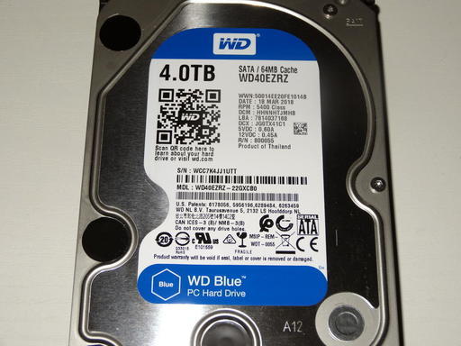 PCパーツ WESTERN DIGITAL WD40EZRZ-RT2 4.0TB