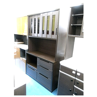 12/17ニトリ 食器棚 アケビ120SKB セパレート 木製