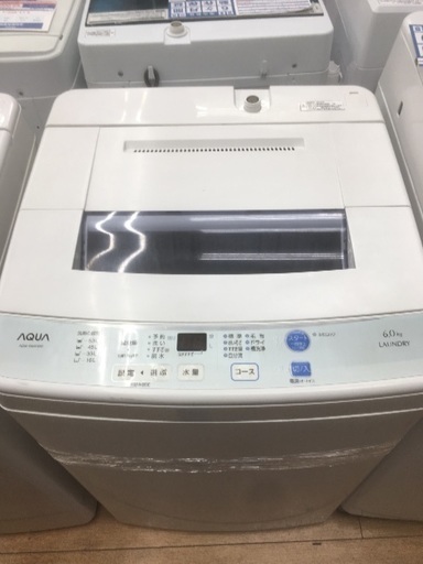 [安心の6ヶ月保証] AQUA 全自動洗濯機 6.0kg 2016年製 [トレファク八王子めじろ台店]