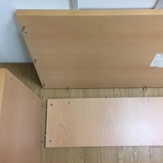 無印良品　木製ブナ材　デスクとサイドキャビネット