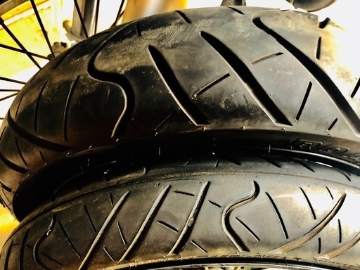 ★Dトラッカー★ホイール★タイヤ付き★KDX125で使用★モタード★遠方の方配送手配します★ ☆Dトラッカー☆ホイール☆タイヤ付き☆KDX125で使用☆モタード☆遠方