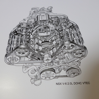 NSX エンジン「DOHCVTEC構造」詳細写真
