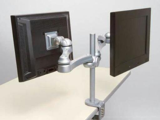 【中古】モニターアーム モダンソリッド 液晶モニタ2画面用水平多関節アーム