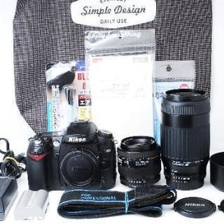 ★1230万画素の高画質★マニュアルレンズも使える★ニコン D90 Wレンズ付き！ゆうパック代引き発送！送料、代引き手数料無料！