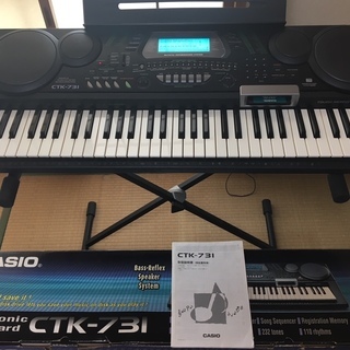 CASIO カシオ 電子ピアノ キーボード CTK731 スタンド付き