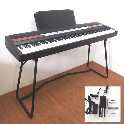 【良品】KORG コルグ 電子ピアノ シンセサイザー SP-250 88鍵盤 楽器 新品6万円程度 (HA112)