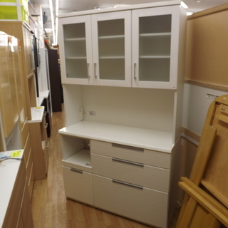 レンジボード　キッチンボード　キッチン収納　幅１２０ｃｍ　エナメル　木目　札幌　西岡店