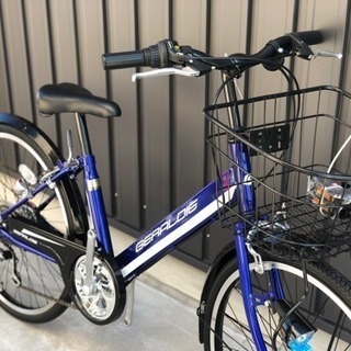 売切⬛️新車☆ジュラルディジュニア◆２２インチ　LEDオートライト◆シマノ６段変速 ◆ブルー