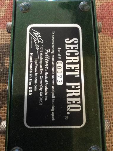 Fulltone Secret Freq Pedal / (元箱あり)