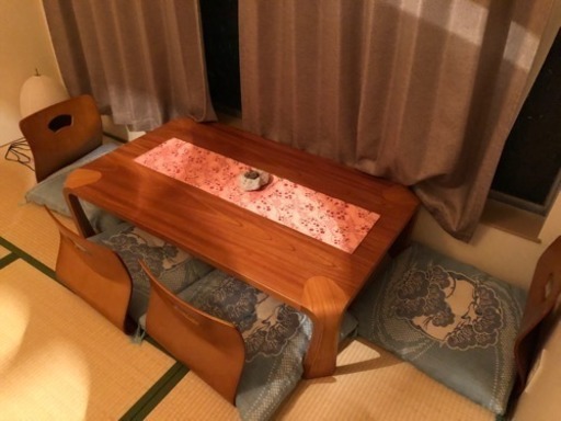 天童木工 座卓/テーブル 乾三郎 和モダン プライウッド 民芸家具