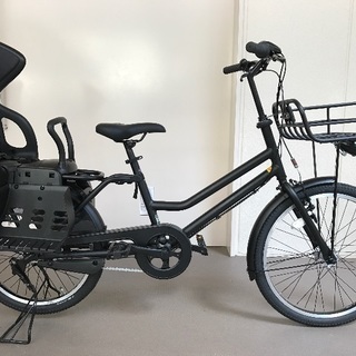 ブリヂストン　トートボックス ラージ　ブラック（Yeppチャイルドシート付き） ブリヂストン トートボックス ラージ 子供乗せ 24インチ 3段変速 黒