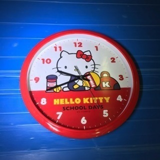 キティーちゃんの時計、school days、時計、可愛い、壁掛け時計
