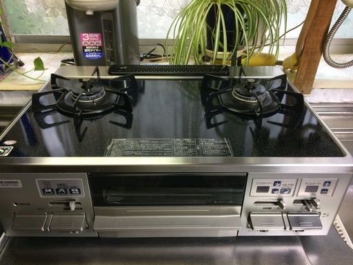 ★綺麗★６８００円ハーマン★高価品ガラステーブル★コンロ★都市ガス★２０１２年★★おまけ付➡未使用品コンロ★★