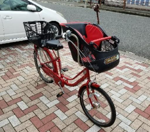 程度良 アサヒサイクル ママフレ ツイン BAA 子供乗せ自転車 LEDオートライト OGKバスケット