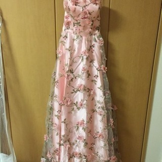 ピンクフラワー ドレス
