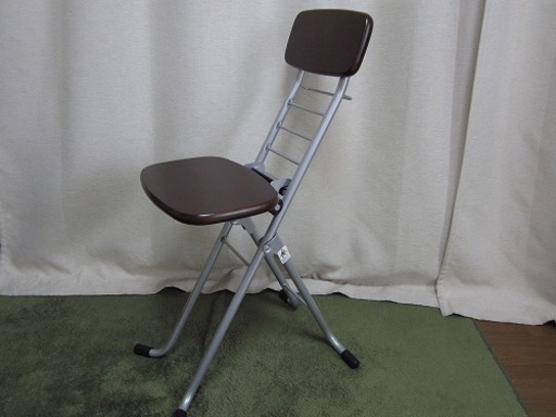 【美品】折りたたみ椅子（高さ調整可能）国産