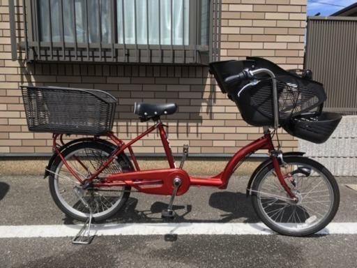福岡引き渡しプチママン 子供乗せ自転車 インチ ブラウン 非電動