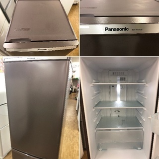 美品 ■ 2016年製【 Panasonic 】パナソニック 168L 2ドア冷凍冷蔵庫 まとめ買い派に好評の大きめ 抗菌・脱臭フィルター LED照明