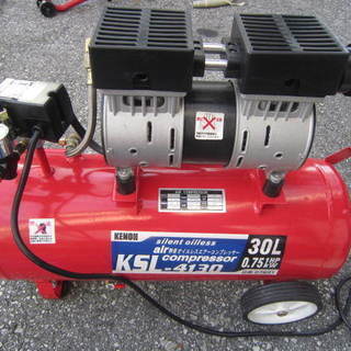 使用頻度少！静音オイルレスエアーコンプレッサー