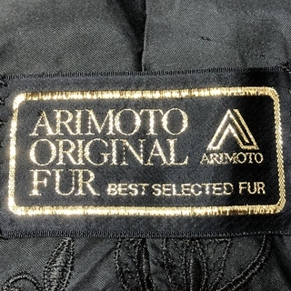 毛皮 ミンク ケープ ポンチョ ブラウン系 着丈：70cm