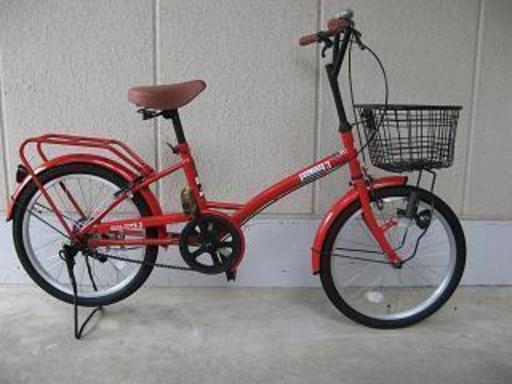 〔中古〕赤の２０インチミニサイクル（シングルギヤ・ダイナモライト）