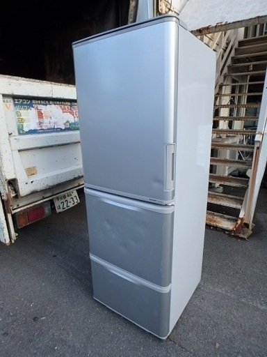 ☆3D簡易清掃済み☆2012年製☆SHARP シャープ 3ドア冷凍冷蔵庫 どっちもドア SJ-WA35W-S 350L