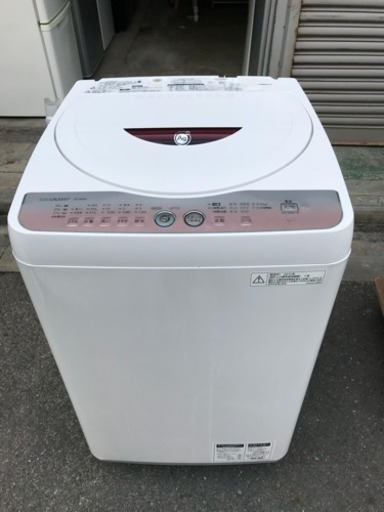 洗濯機 シャープ  6.0kg洗い 1人〜2人用 ES-GE60L-P 2012年